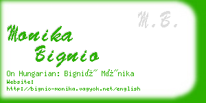 monika bignio business card